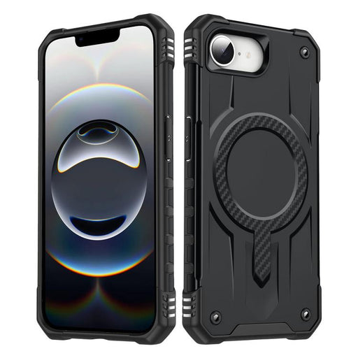 For iPhone 16e Straship MagSafe TPU Hybrid PC Phone Case(Black) PhonoClean