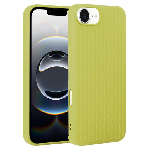 For iPhone 16e Weave Texture Silicone Phone Case(Green) PhonoClean