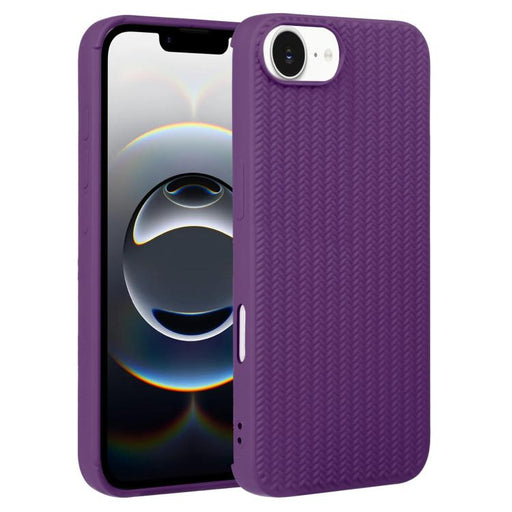 For iPhone 16e Weave Texture Silicone Phone Case(Purple) PhonoClean