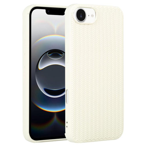 For iPhone 16e Weave Texture Silicone Phone Case(White) PhonoClean