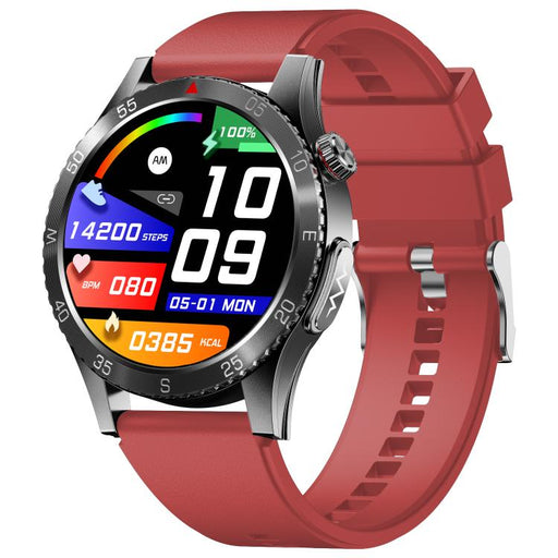 H9 1.43 inch Silicone Strap ECG Smart Watch Supports Bluetooth Calls/Smart Voice Assistant(Red) PhonoClean