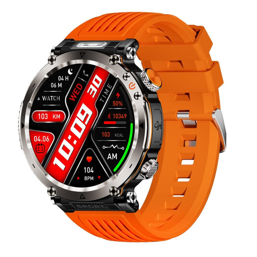 HT30 1.7 inch IP68 Waterproof Silicone Band Smart Watch, Support Flashlight / Banknote Detector Light / Compass(Orange) PhonoClean