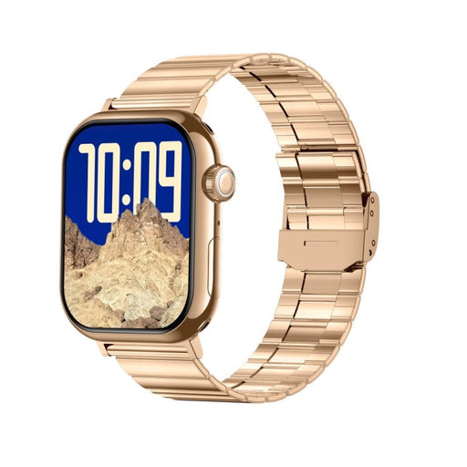 KL08 2.04 inch Color Screen Smart Watch Steel Strap, Support Bluetooth Call(Gold) PhonoClean