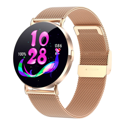 KM88 1.32 inch Color Screen Smart Watch, Support Bluetooth Call / Health Monitoring(Gold) PhonoClean