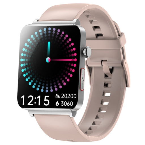 KS03 Pro 1.96 inch Color Screen Smart Watch, Support Bluetooth Call / Health Monitoring(Silver Pink) PhonoClean