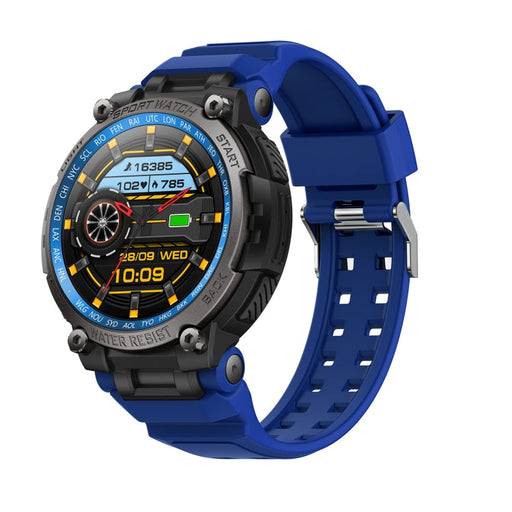 LC17 1.53 inch TFT Round Screen Sports Smart Watch, Heart Rate / Blood Oxygen / Blood Pressure(Blue) PhonoClean