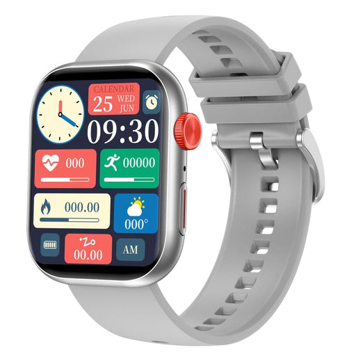 LC88 2 inch Square Screen BT Call Smart Watch, Heart Rate / Blood Pressure / Blood Oxygen / Sleep Monitoring(Silver) PhonoClean