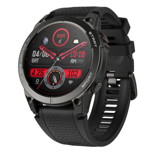 Outdoor Sports Smart Watch 1.43 Inch Ultra HD AMOLED Screen Bluetooth Talking Watch(Black) PhonoClean