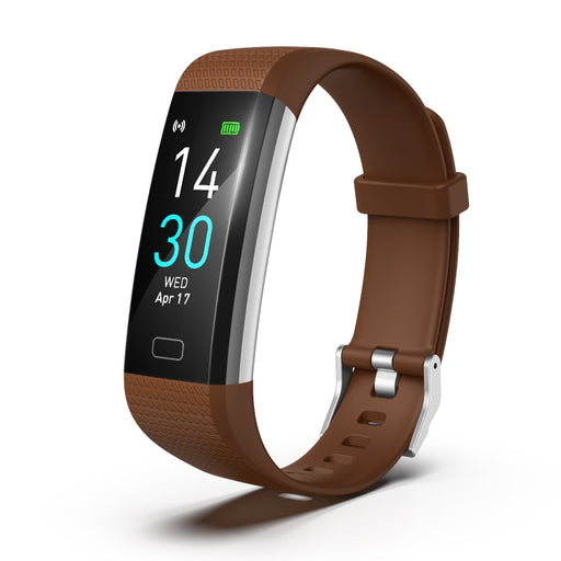 S5-4 Smart Bracelet IP68 Waterproof Heart Rate Sport Fitness Tracker Smart Watch(Brown) PhonoClean