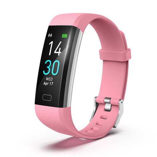 S5-4 Smart Bracelet IP68 Waterproof Heart Rate Sport Fitness Tracker Smart Watch(Pink) PhonoClean
