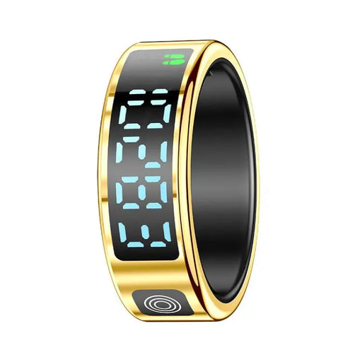 SR08 SIZE 10 Smart Ring, Support Hand Gestures Control / Health Monitoring / Multiple Sports Modes(Gold)