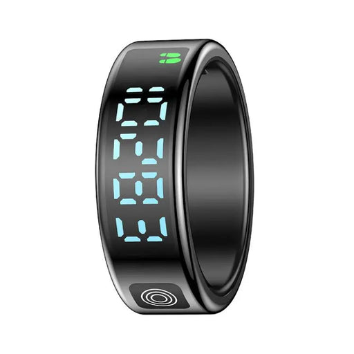 SR08 SIZE 8 Smart Ring, Support Hand Gestures Control / Health Monitoring / Multiple Sports Modes(Black)