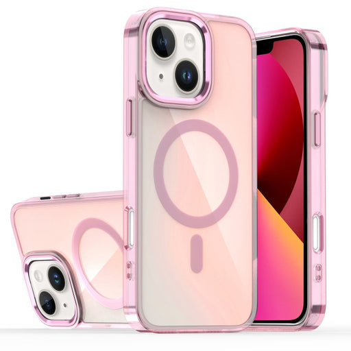 For iPhone 13 Bright Shadow Magsafe Discoloration Phone Case(Pink) - BaskiFit