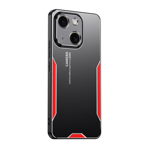 For iPhone 13 Blade Series TPU Hybrid Metal Phone Case(Red) - BaskiFit
