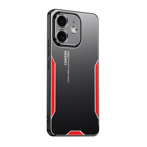 For iPhone 11 Blade Series TPU Hybrid Metal Phone Case(Red) - BaskiFit