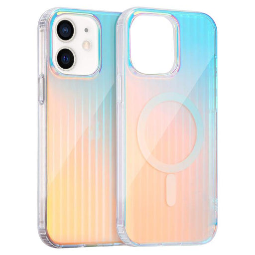 For iPhone 11 Laser Engraved Texture MagSafe Phone Case(Vertical Stripes) - BaskiFit