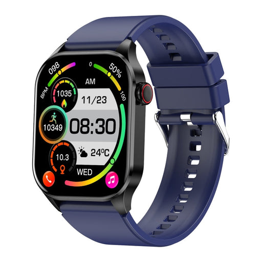 T98 2.04 inch IP68 Waterproof Bluetooth Call Smart Watch, Support Blood Oxygen Monitoring(Blue) PhonoClean