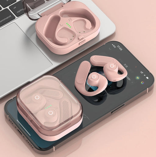 K23 TWS Hanging Ear Earphones Air Conduction Bluetooth Headset(Pink)