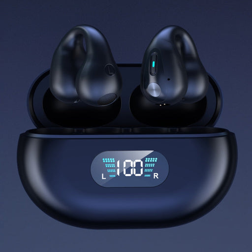 Q80 TWS Bluetooth 5.3 Wireless Earclip Bone Conduction Noise Reduction Bluetooth Headphone(Black)