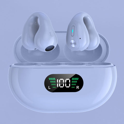 Q80 TWS Bluetooth 5.3 Wireless Earclip Bone Conduction Noise Reduction Bluetooth Headphone(White)