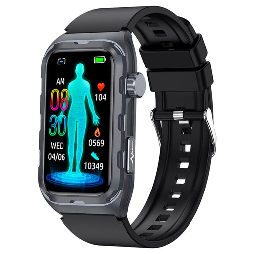 TK79 1.47 inch IP68 Waterproof Smart Watch, Support ECG / Blood Glucose / Blood Oxygen Monitoring / Uric Acid(Black) PhonoClean
