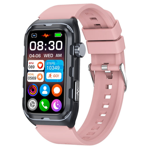 TK79 1.47 inch IP68 Waterproof Smart Watch, Support ECG / Blood Glucose / Blood Oxygen Monitoring / Uric Acid(Pink) PhonoClean