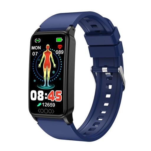 Uric Acid Blood Lipid Noninvasive Blood Sugar Heart Rate Oxygen Temperature Monitoring Smart Healthy Sports Bracelet(Blue) PhonoClean