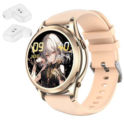 X17 mini 1.27 inch IP67 Waterproof 2 in 1 Bluetooth Earphone Smart Watch(Gold) PhonoClean