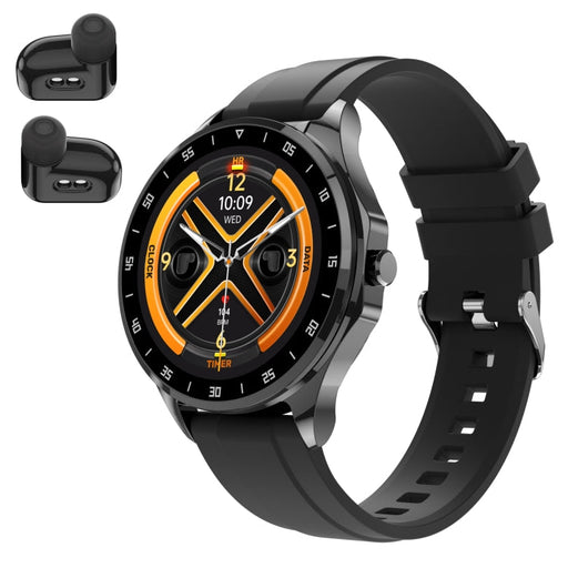 X20 1.43 inch IP67 Waterproof 2 in 1 Bluetooth Earphone Smart Watch(Black) PhonoClean