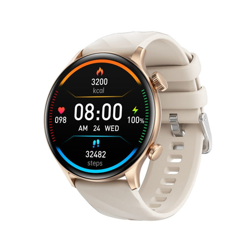 ZW63 1.39 inch Round Screen Smart Watch, Heart Rate / Blood Pressure / Blood Sugar / Blood Oxygen / Body Temperature / MET Test(Gold) PhonoClean