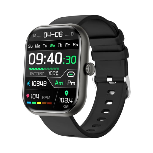 ZW65 2.01 inch Fitness Smart Watch, Blood Oxygen / Blood Pressure / Heart Rate(Black) PhonoClean