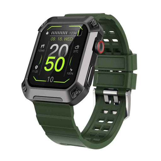 HAMTOD NX3 Pro Rugged Smart Watch 1.83 inch - Bluetooth Call, Sleep, Heart Rate, Blood Oxygen, Blood Pressure Monitoring in Green - Rugged Smart Watch
