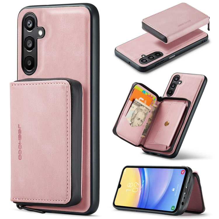 JEEHOOD Magnetic Zipper Horizontal Flip Leather Phone Case, For Samsung Galaxy A15 5G, For Samsung Galaxy A55 5G, For Samsung Galaxy A35 5G, For Samsung Galaxy S24 Ultra 5G, For Samsung Galaxy S24+ 5G, For Samsung Galaxy S24 5G                         ...