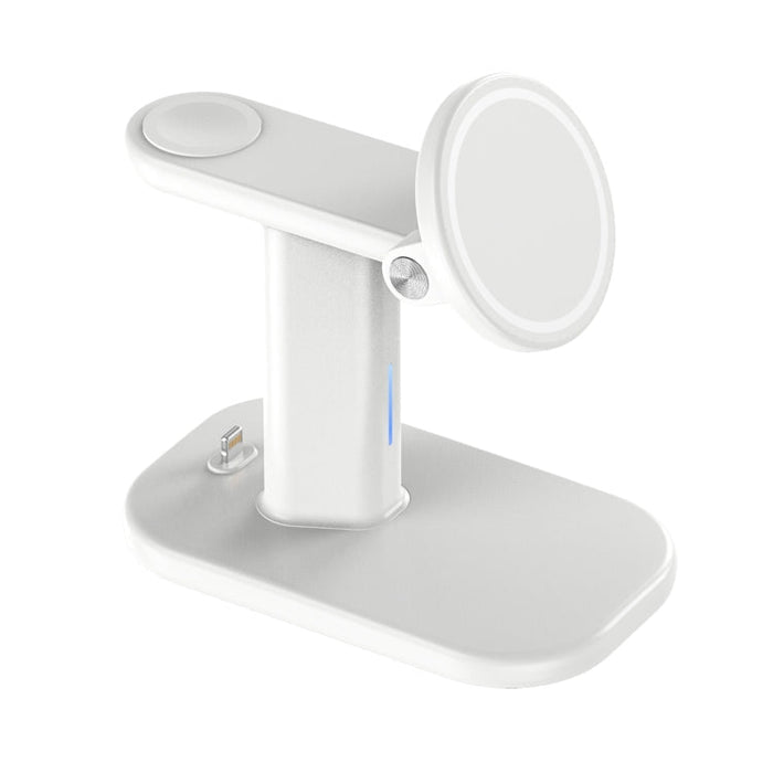 JJT-A70 15W 3 in 1 Multifunctional Magnetic Wireless Charging Holder (White)