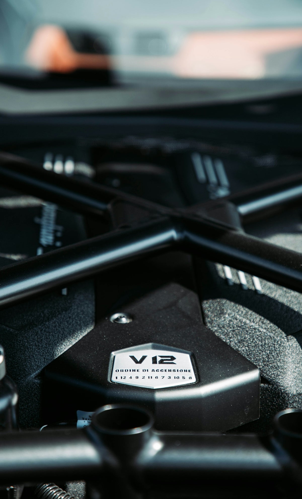 a close up of the engine of a car