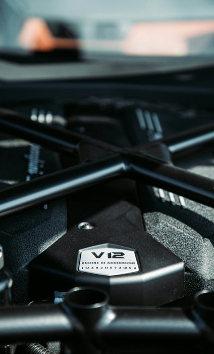 a close up of the engine of a car