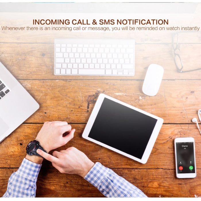 EX16 1.12 Inch FSTN LCD Full Angle Screen Display Sport Smart Watch, IP67 Waterproof, Support Pedometer / Stopwatch / Alarm / Notification Remind / Call Notify / Camera Remote Control / Calories Burned, Compatible with Android and iOS Phones