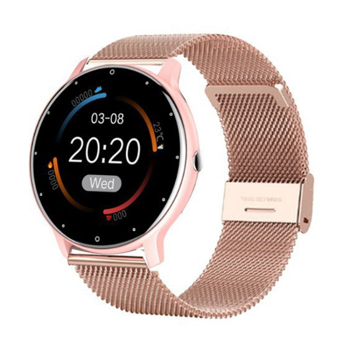 ZL02D 1.28 inch IP67 Waterproof Steel Band Smart Watch Support Heart Rate Monitoring, Steel Band (Pink), Steel Band (Gold), Steel Band (Blue), Steel Band (Black)