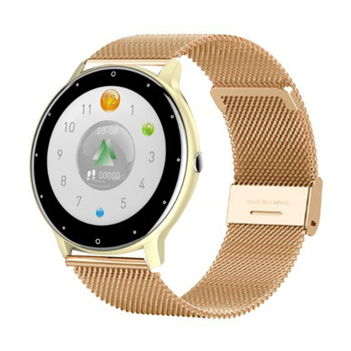 ZL02D 1.28 inch IP67 Waterproof Steel Band Smart Watch Support Heart Rate Monitoring, Steel Band (Pink), Steel Band (Gold), Steel Band (Blue), Steel Band (Black)