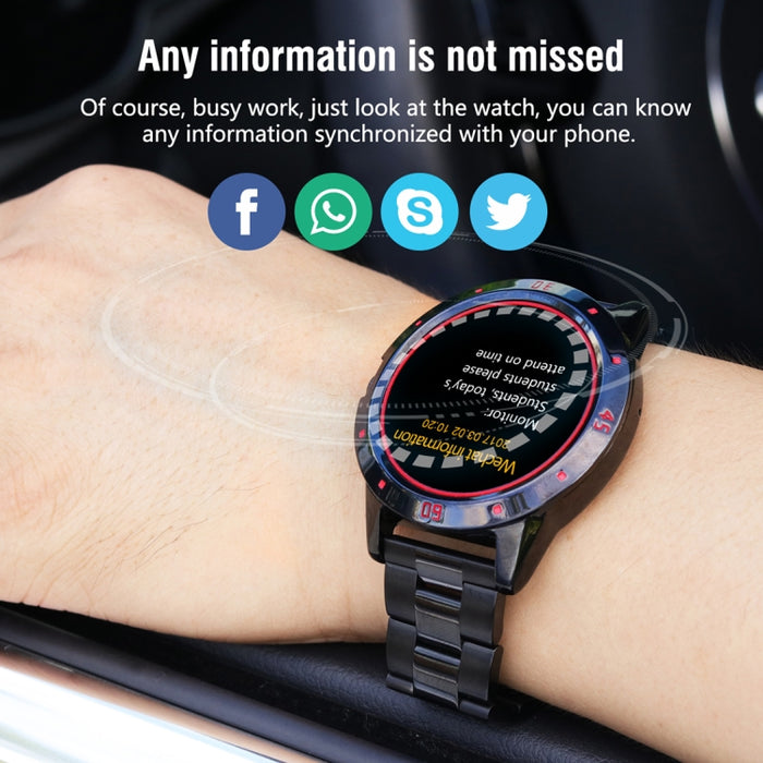 N6 Smart Watch 1.3 inch TFT Screen MTK2502C Bluetooth4.0, Stainless Steel Watch Band, Support Heart Rate Monitor & Pedometer & Sleep Monitor & Sedentary Reminder, Stainless Steel Watch Strap/Silver, Stainless Steel Watch Strap/Black