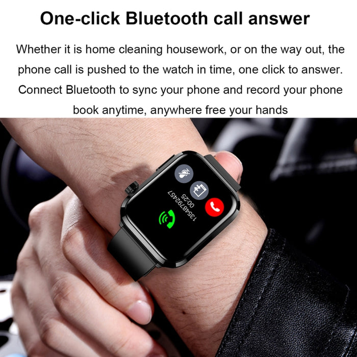 ET210 1.91 inch IPS Screen IP67 Waterproof Silicone Band Smart Watch, Support Body Temperature Monitoring / ECG