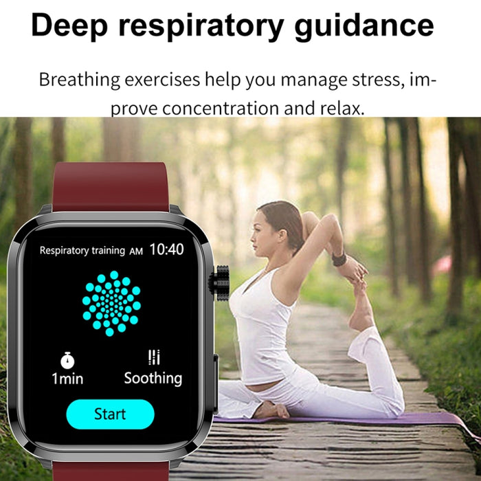 ET210 1.91 inch IPS Screen IP67 Waterproof Silicone Band Smart Watch, Support Body Temperature Monitoring / ECG