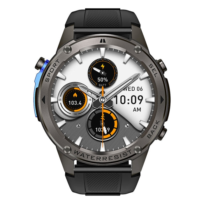 DM56 1.43 inch Color Screen Smart Watch, Support Bluetooth Call / Health Monitoring(Black) PhonoClean