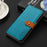 For iPhone 17 Pro KHAZNEH Dual-color Cowhide Texture Flip Leather Phone Case(Blue)