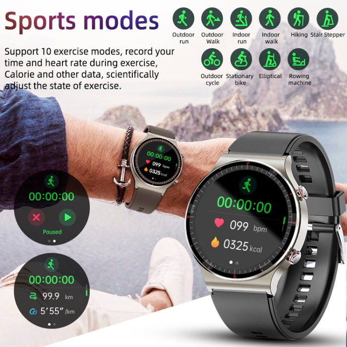 G08 1.3 inch TFT Screen Smart Watch, Support Medical-grade ECG Measurement/Women Menstrual Reminder, TPU Strap