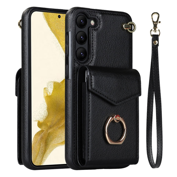 Ring Holder RFID Card Slot Phone Case, For Samsung Galaxy S23 5G, For Samsung Galaxy S24 Ultra 5G, For Samsung Galaxy A54 5G, For Samsung Galaxy S24+ 5G, For Samsung Galaxy S23+ 5G, For Samsung Galaxy S24 5G, For Samsung Galaxy A12                     ...