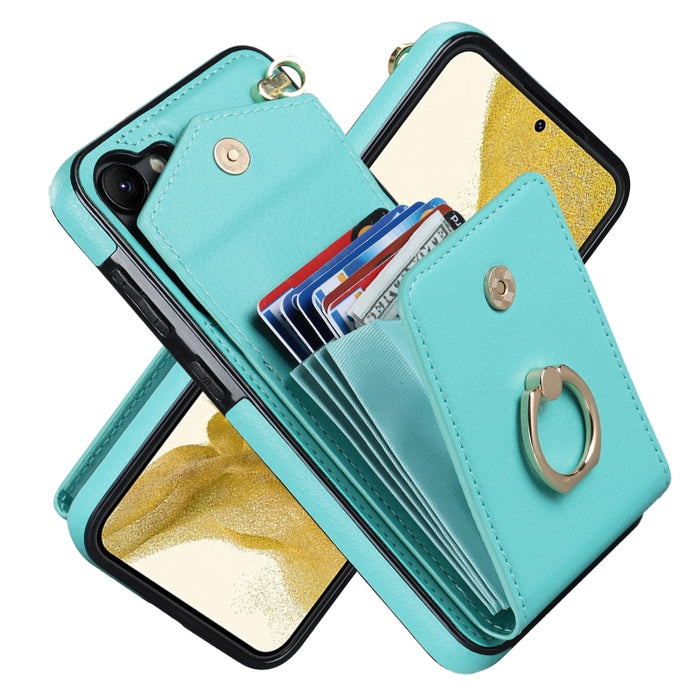 Ring Holder RFID Card Slot Phone Case, For Samsung Galaxy S23 5G, For Samsung Galaxy S24 Ultra 5G, For Samsung Galaxy A54 5G, For Samsung Galaxy S23+ 5G, For Samsung Galaxy S24+ 5G, For Samsung Galaxy S24 5G, For Samsung Galaxy A12                     ...