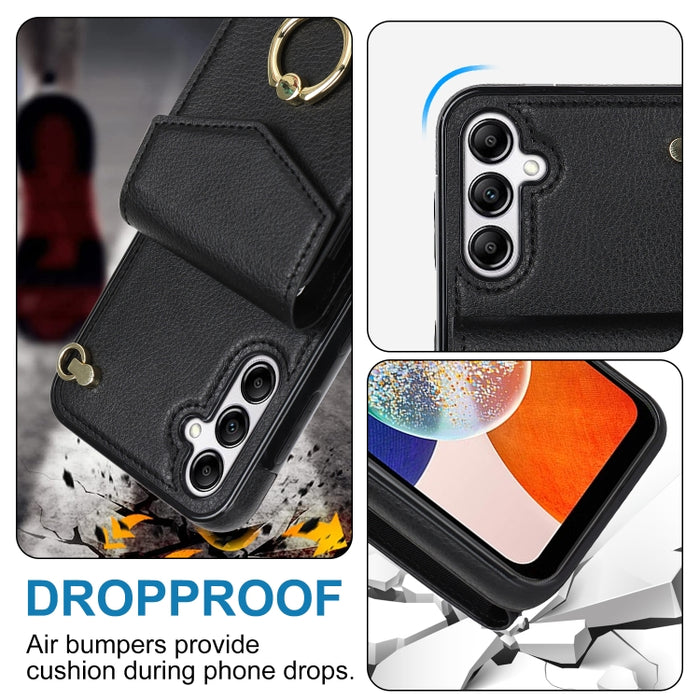 Ring Holder RFID Card Slot Phone Case, For Samsung Galaxy A54 5G, For Samsung Galaxy S23 5G, For Samsung Galaxy S24 Ultra 5G, For Samsung Galaxy S23+ 5G, For Samsung Galaxy S24+ 5G, For Samsung Galaxy A12, For Samsung Galaxy S24 5G                     ...