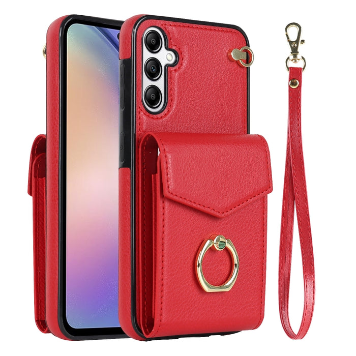 Ring Holder RFID Card Slot Phone Case, For Samsung Galaxy S23 5G, For Samsung Galaxy S24 Ultra 5G, For Samsung Galaxy A54 5G, For Samsung Galaxy S23+ 5G, For Samsung Galaxy S24+ 5G, For Samsung Galaxy S24 5G, For Samsung Galaxy A12                     ...