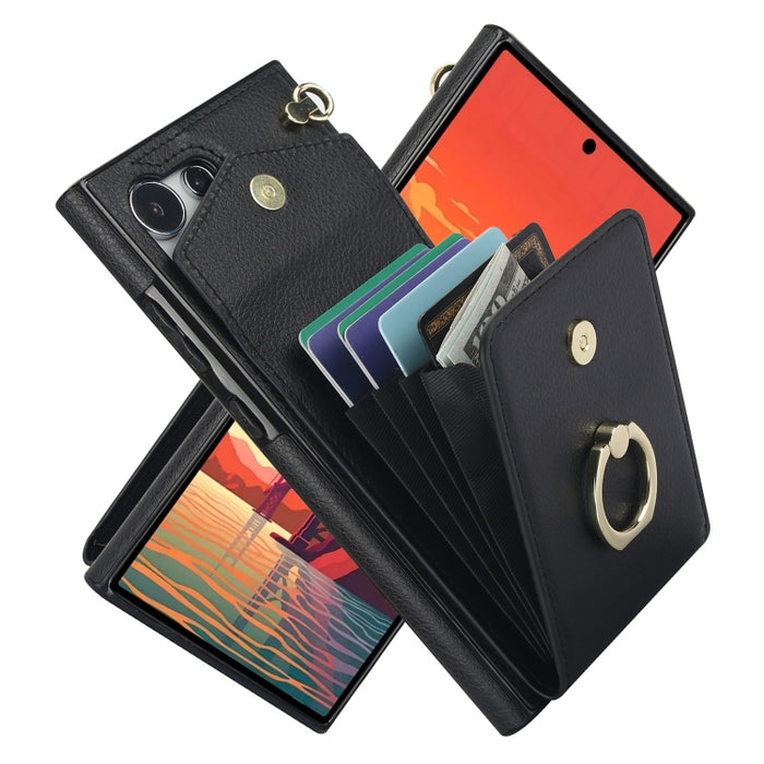 Ring Holder RFID Card Slot Phone Case, For Samsung Galaxy S23 5G, For Samsung Galaxy S24 Ultra 5G, For Samsung Galaxy A54 5G, For Samsung Galaxy S23+ 5G, For Samsung Galaxy S24+ 5G, For Samsung Galaxy S24 5G, For Samsung Galaxy A12                     ...
